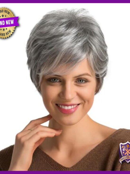 6 Inch Human Hair Wig Glueless Heat Resistant Lightweight Role Play